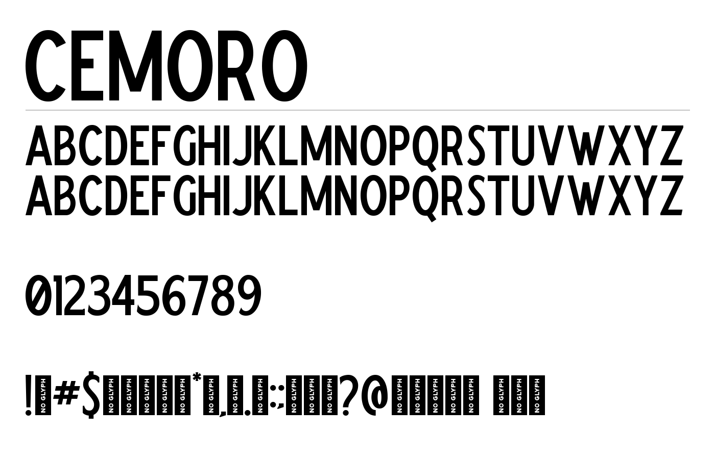 Cemoro Font preview