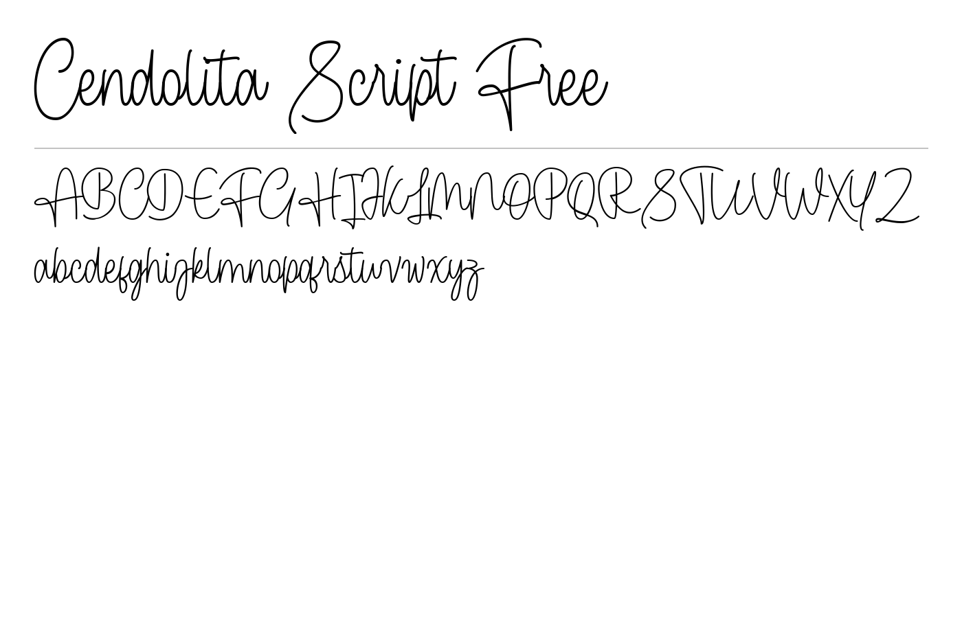 Cendolita Font preview