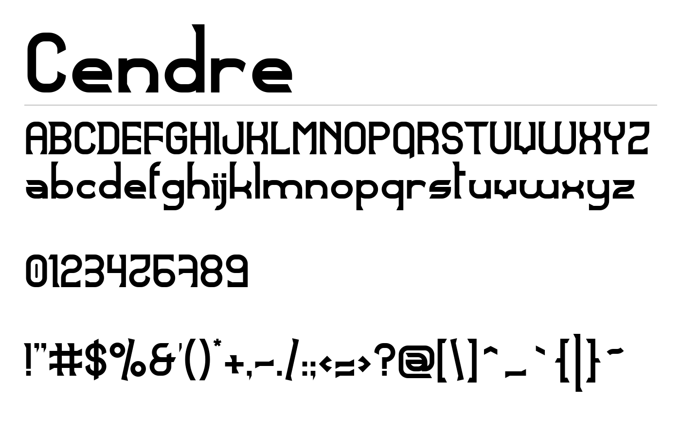 Cendre Font preview