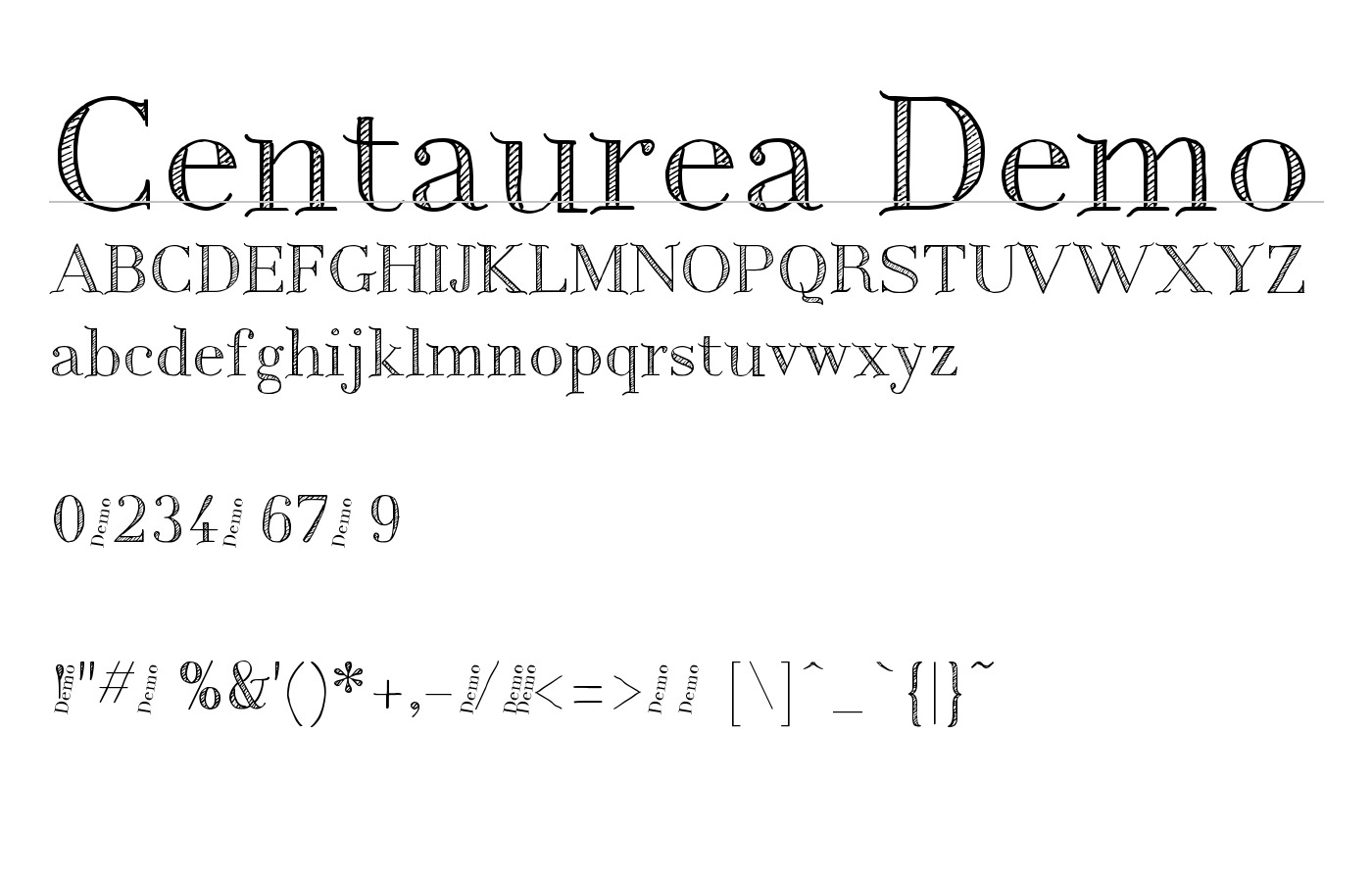 Centaurea Font preview