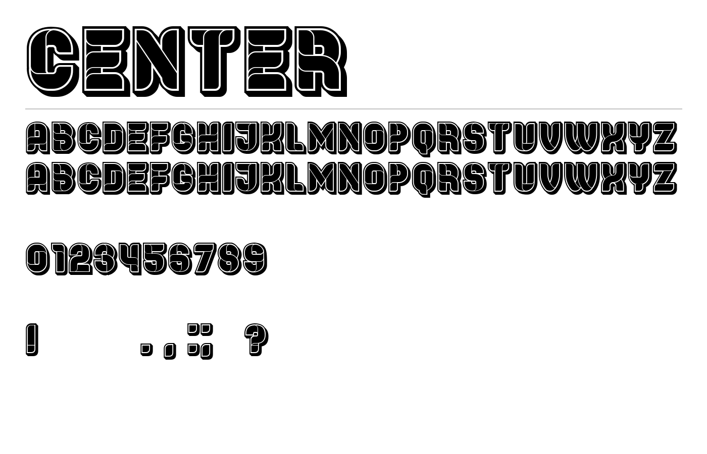 Center Font preview