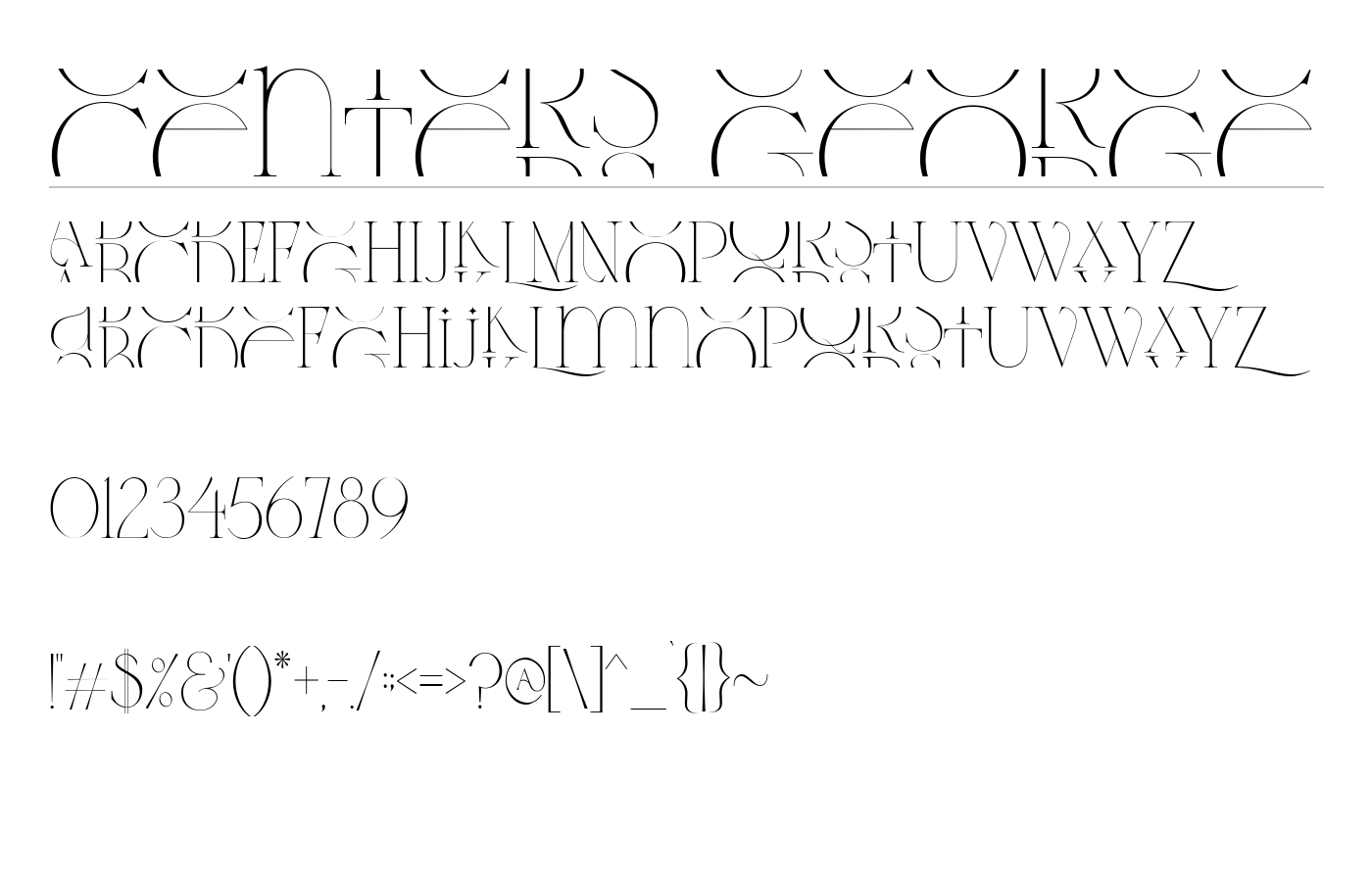 Centers George Font preview
