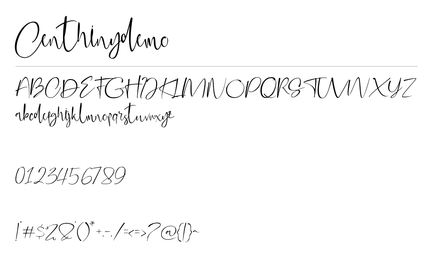 Centhiny Beautiful Handwritten Font preview