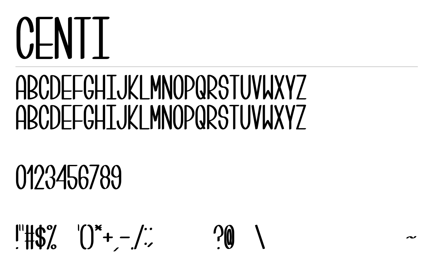 Centi Font preview