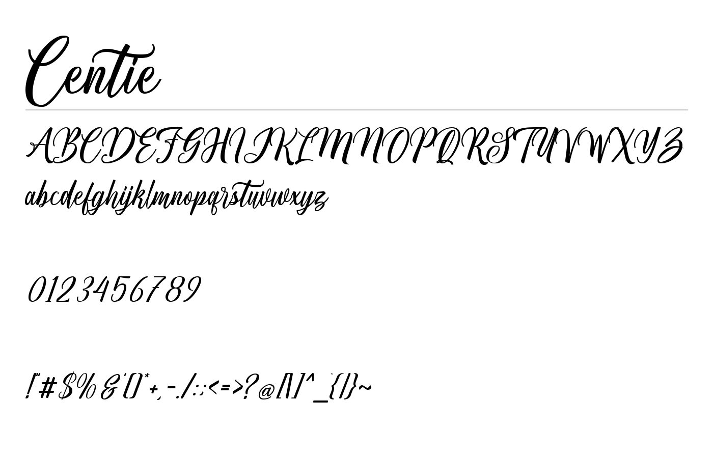 Centie Font preview