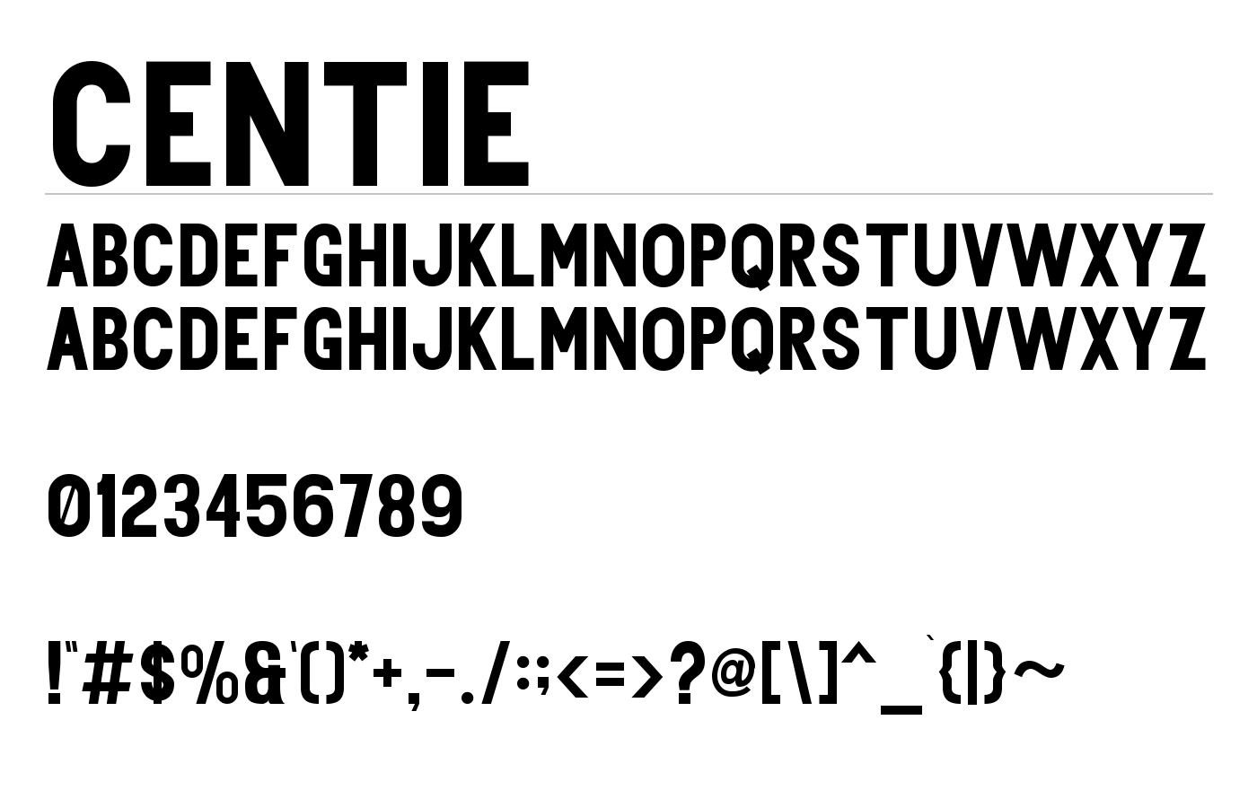 Centie Font preview