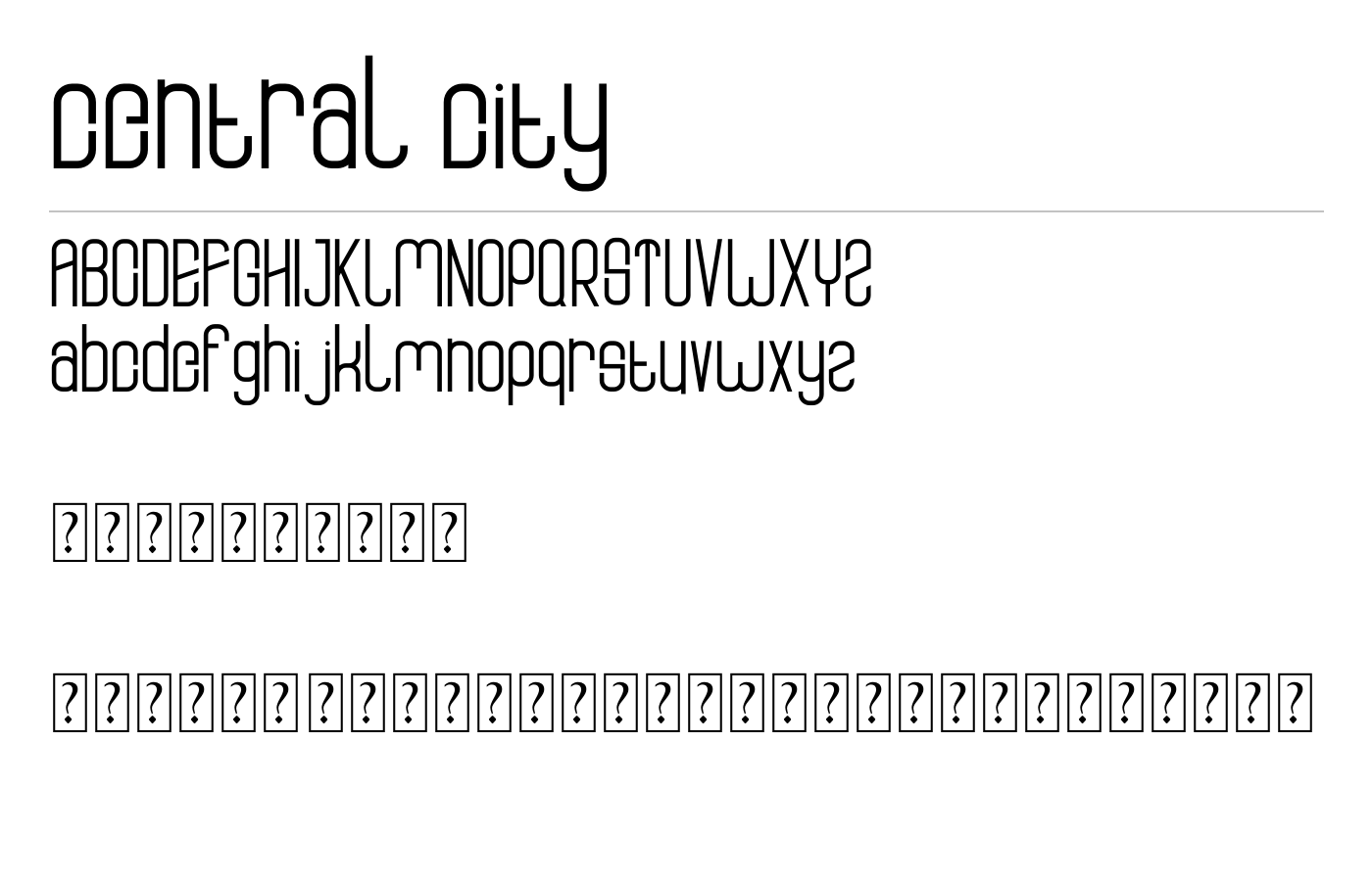 central city Font preview