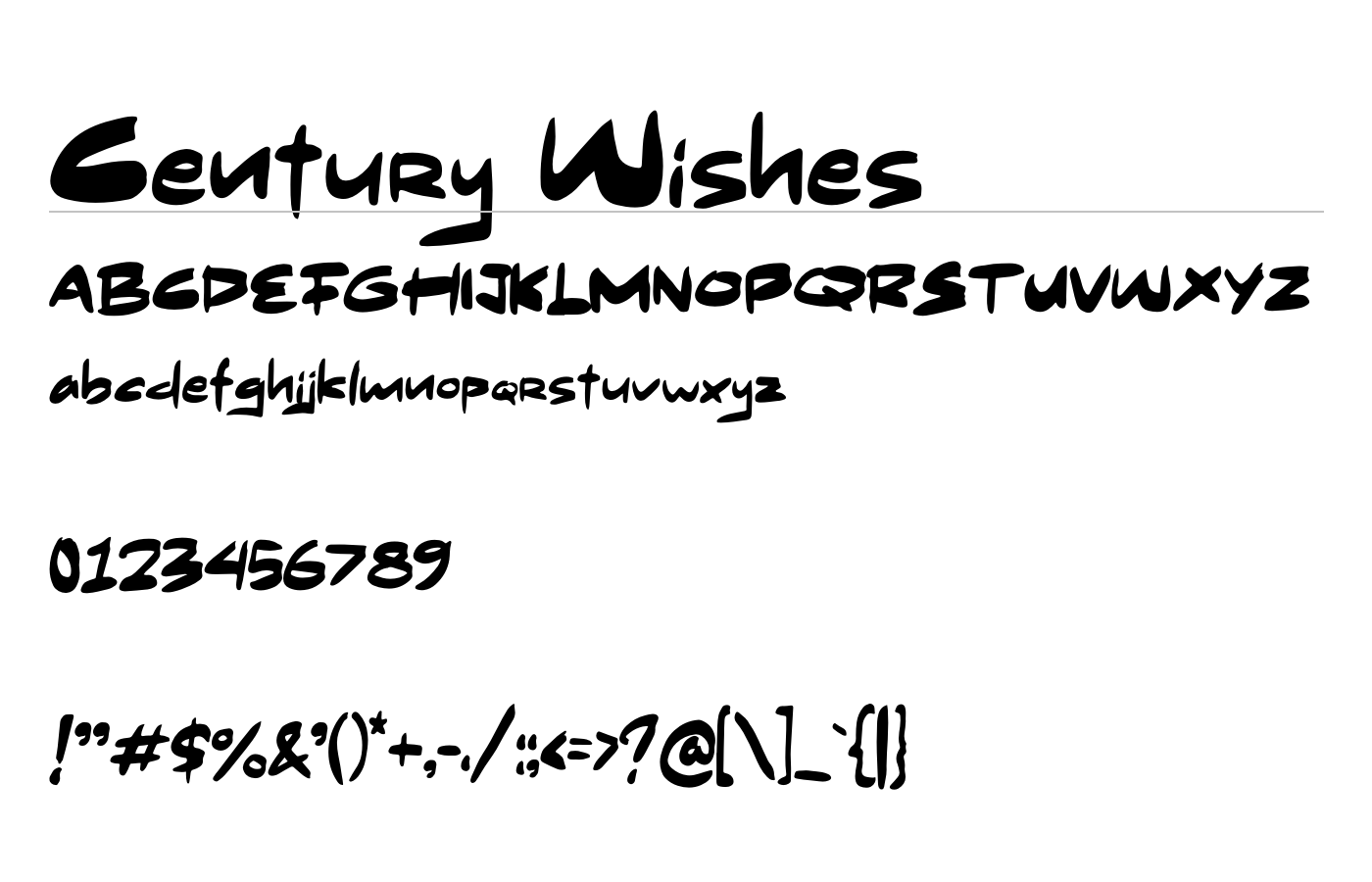 Century Wishes Font preview