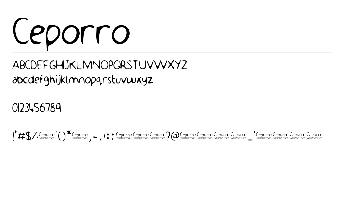 Ceporro Font preview
