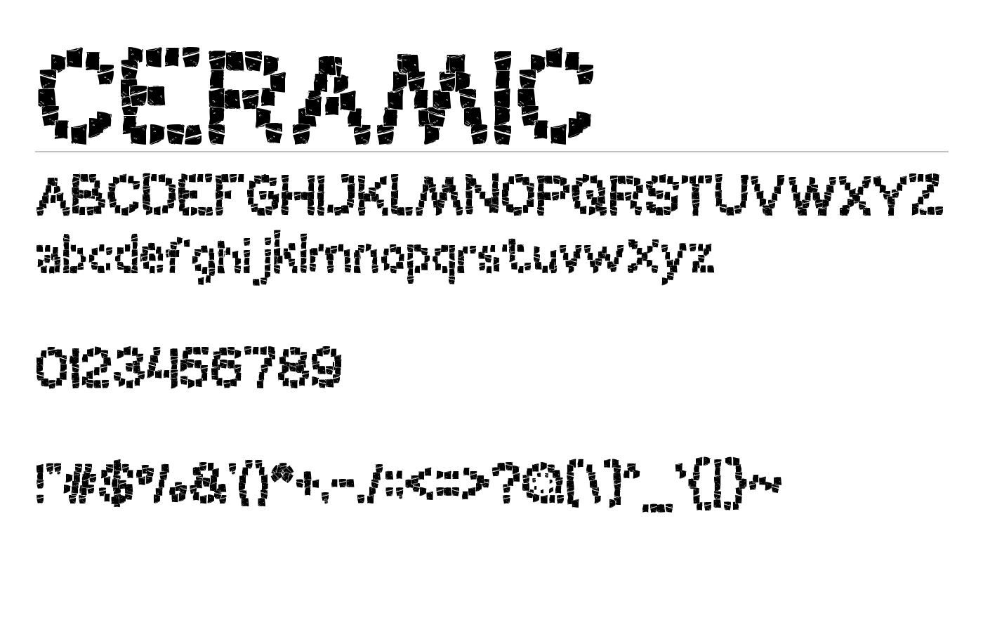 CERAMIC Font preview