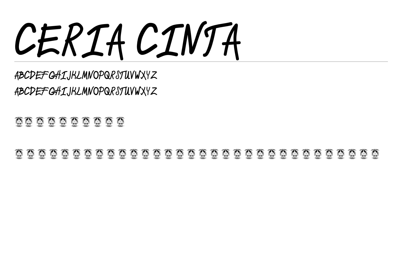 CERIA CINTA Font preview