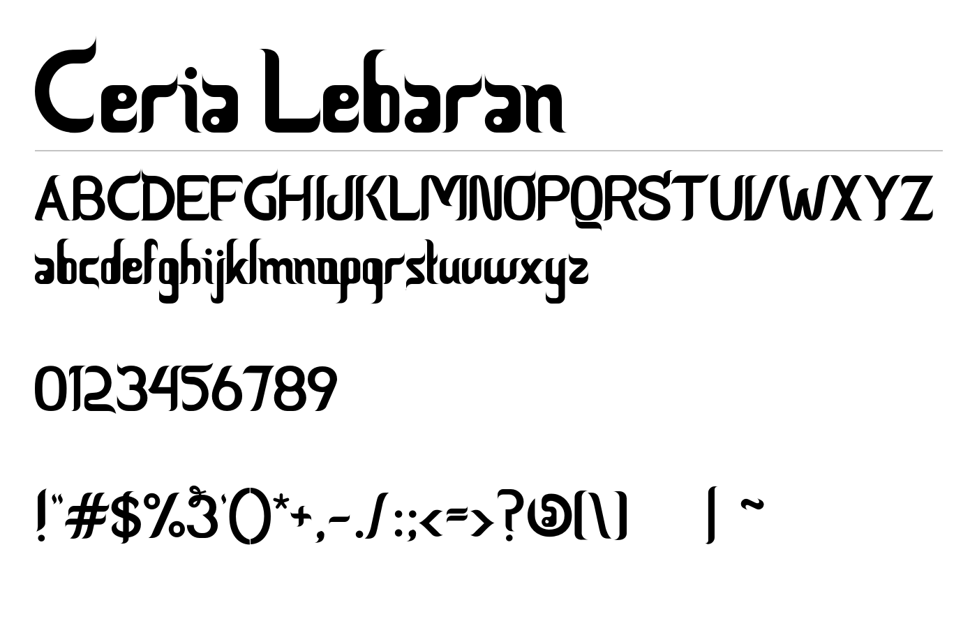 Ceria Lebaran Font preview