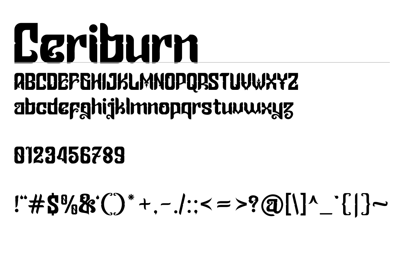 Ceriburn Font preview