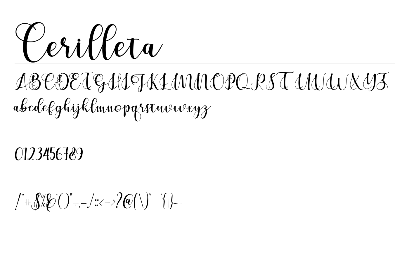 Cerilleta Font preview