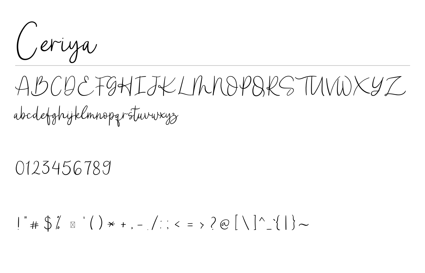 Ceriya Font preview