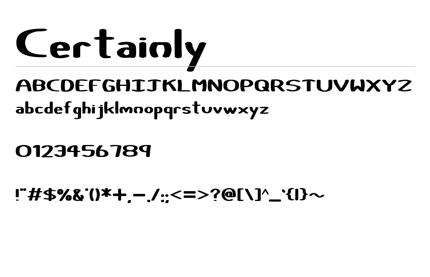 Certainly Font preview