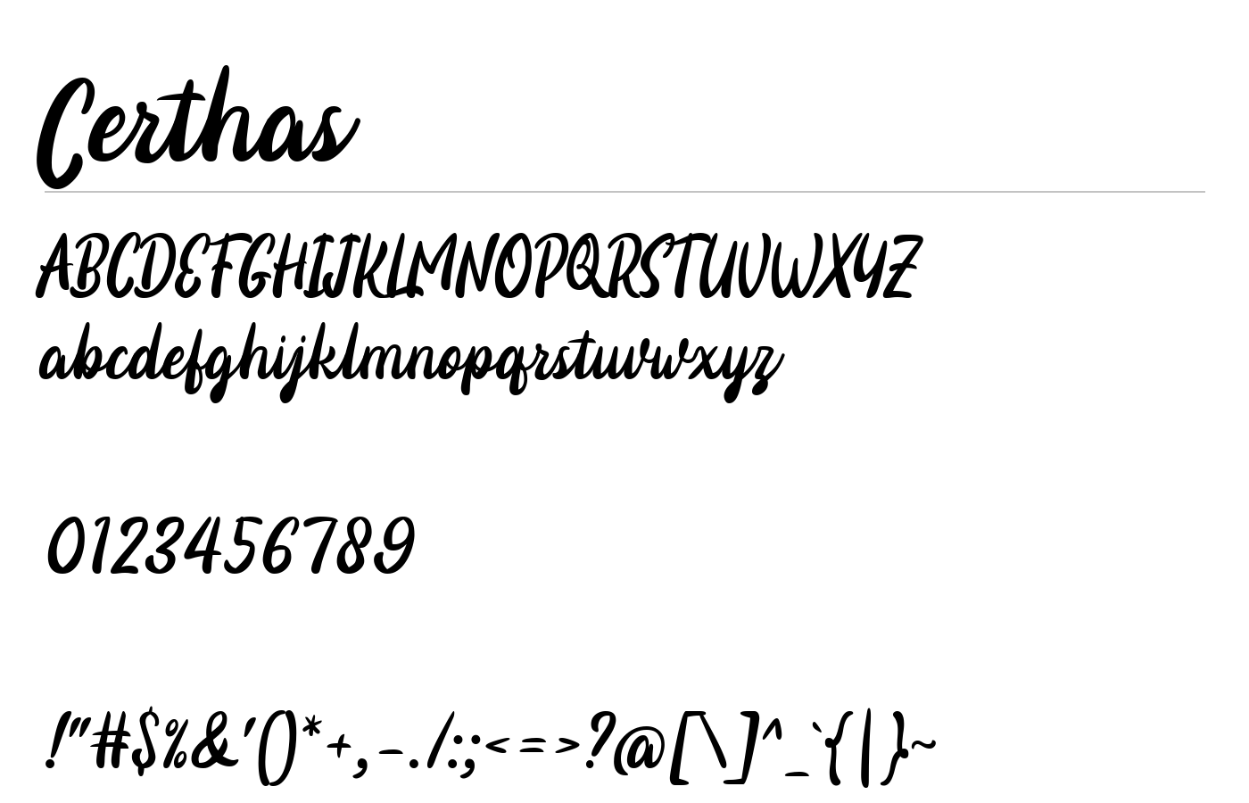 Certhas Font preview