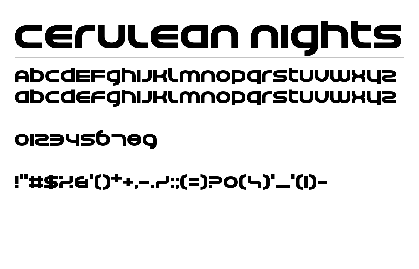 Cerulean Nights Font preview