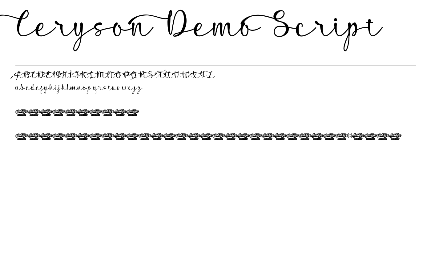 Ceryson Demo Font preview