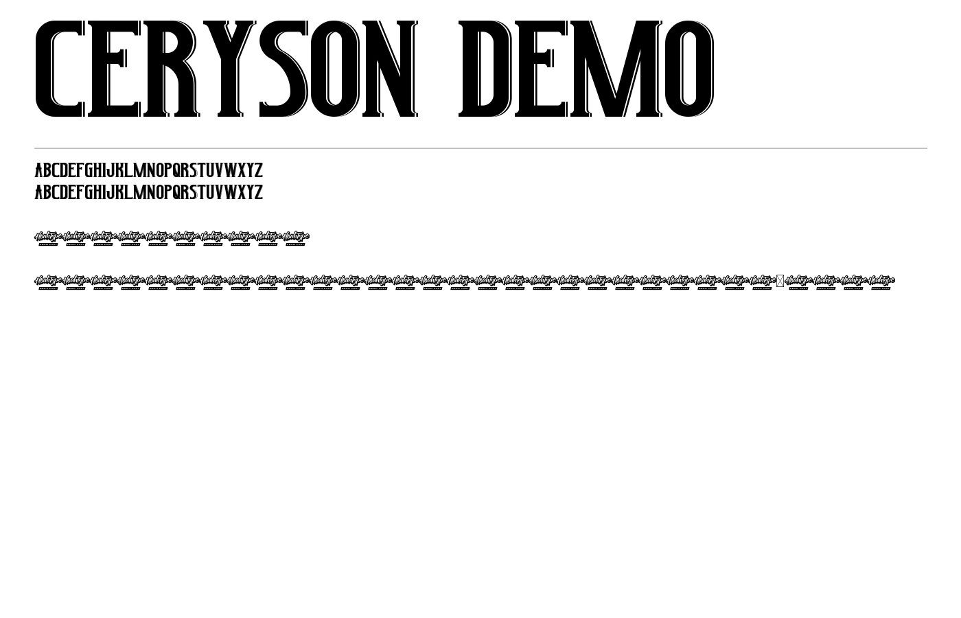 Ceryson Demo Font preview
