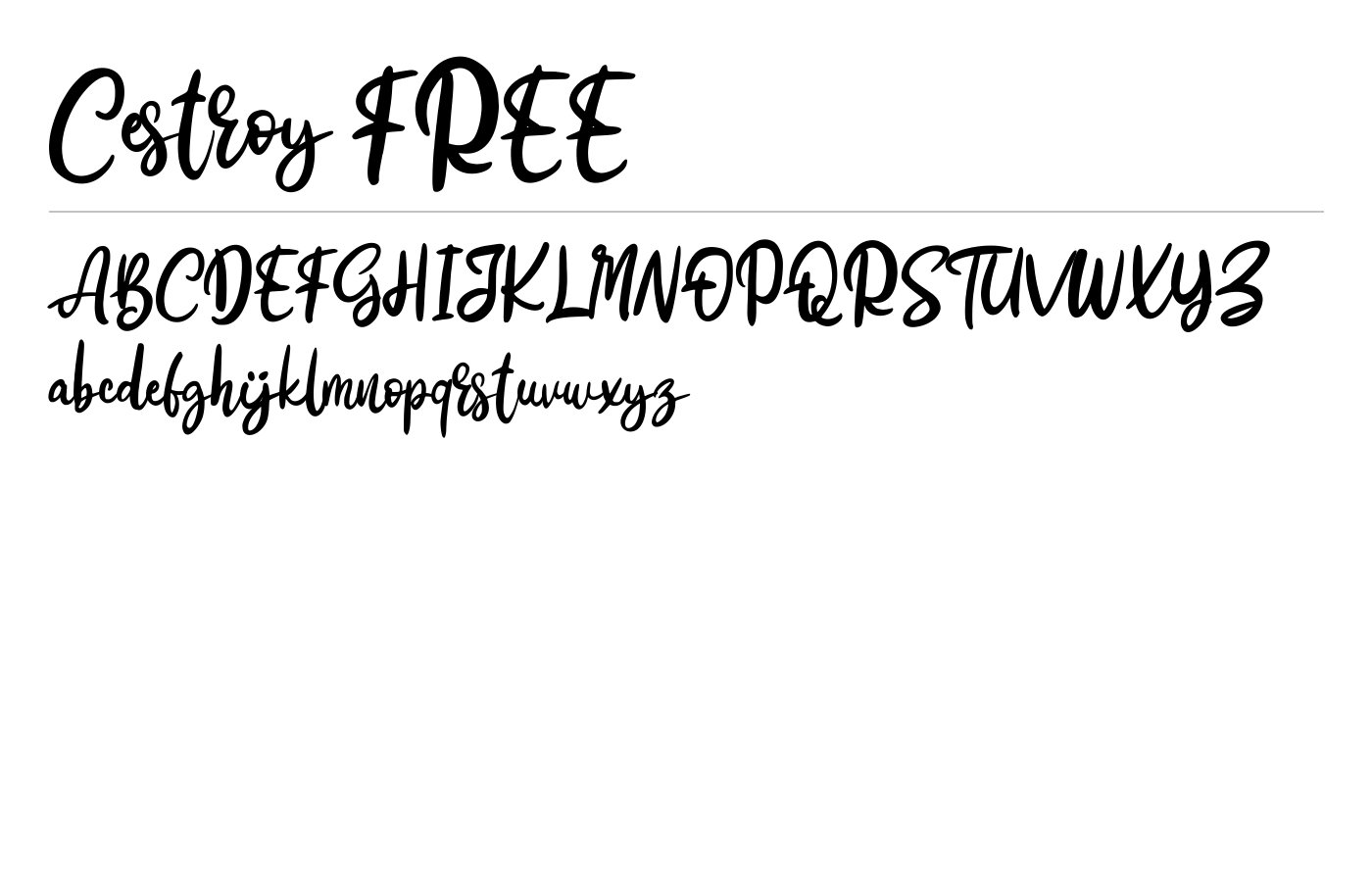 Cestroy Font preview