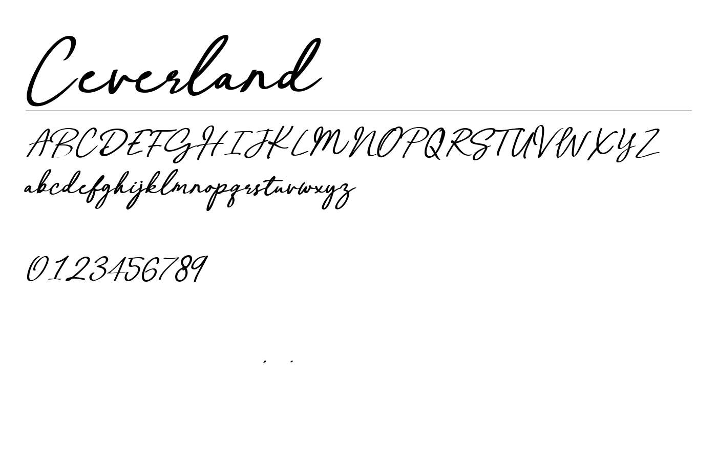 Ceverland Font preview