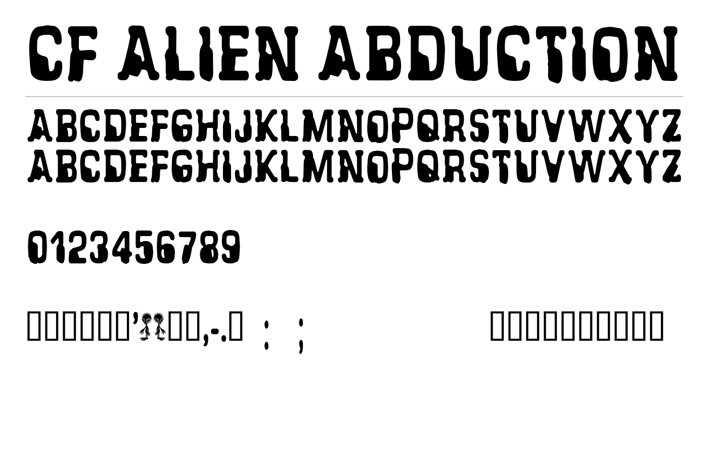 CF Alien Abduction Font preview