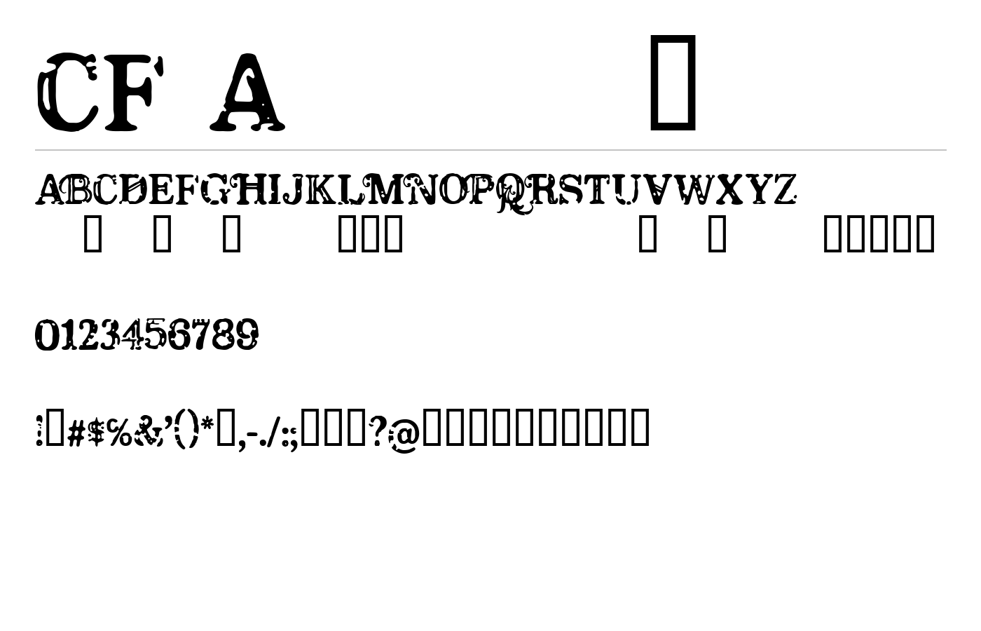 CF America Font preview