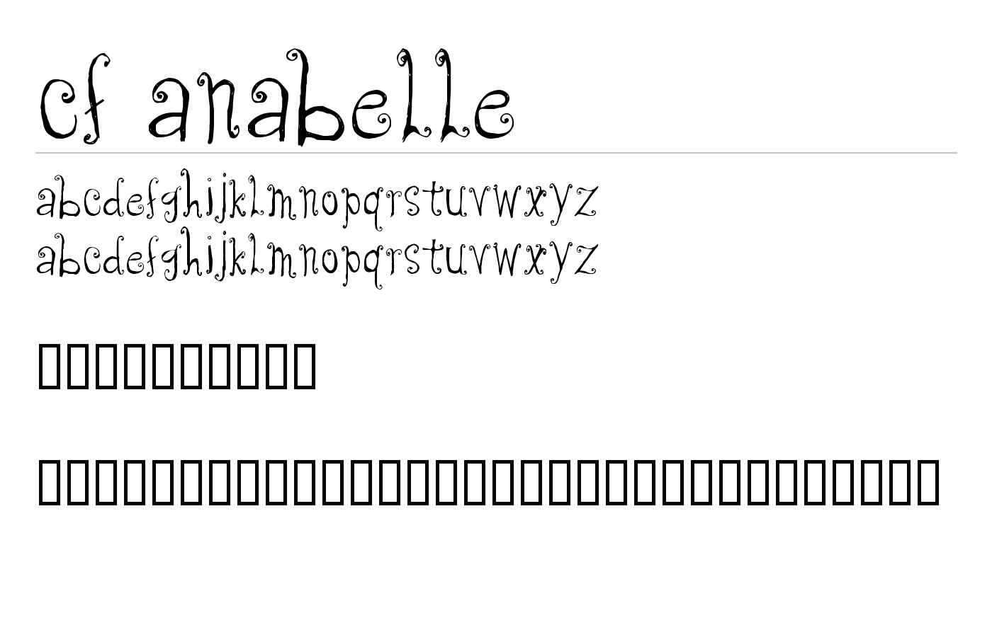CF Anabelle Font preview