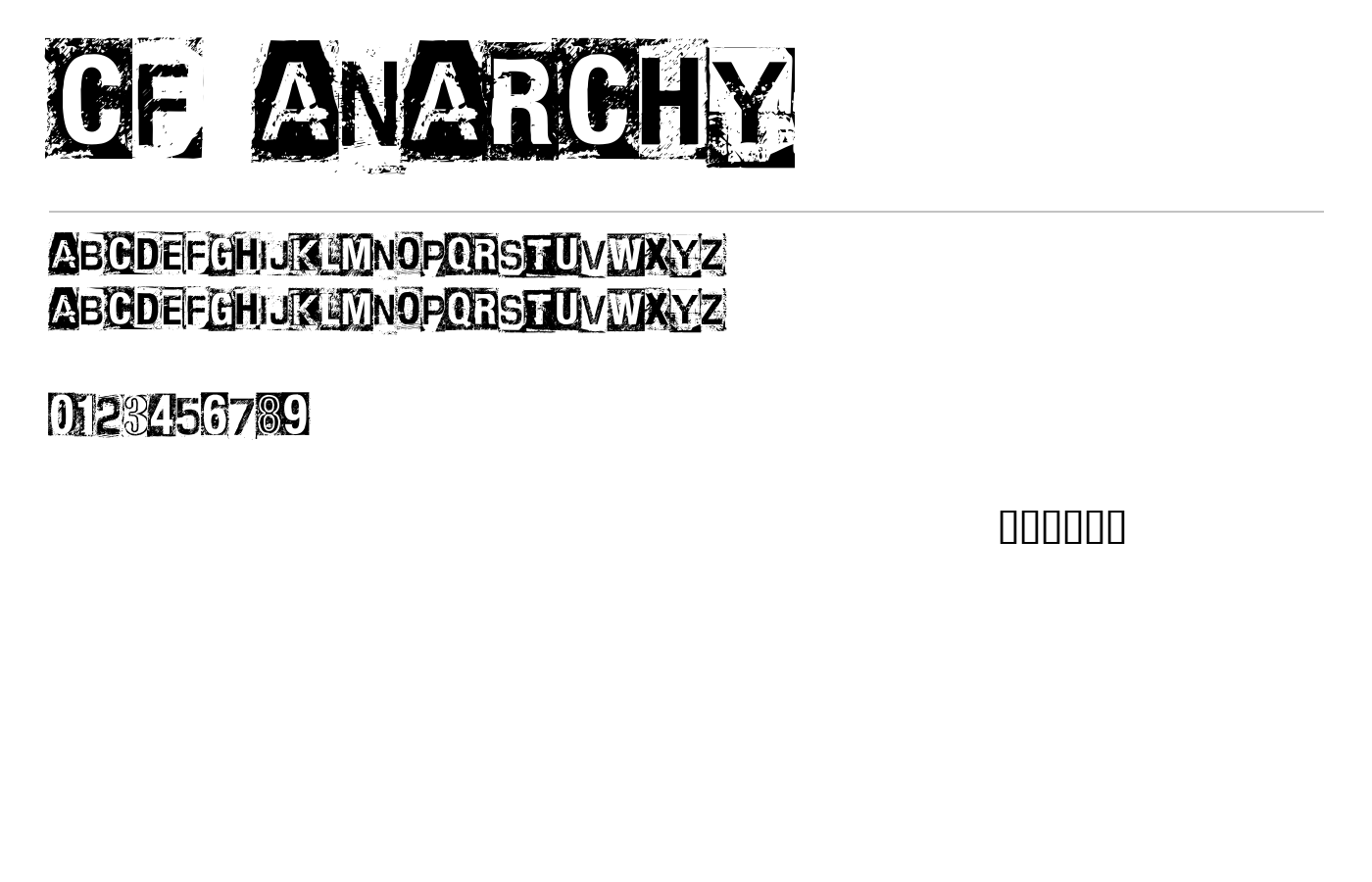CF Anarchy Font preview