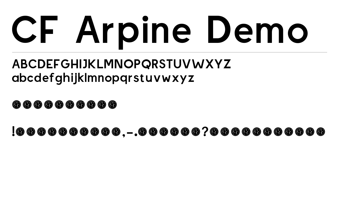 CF Arpine Demo Font preview