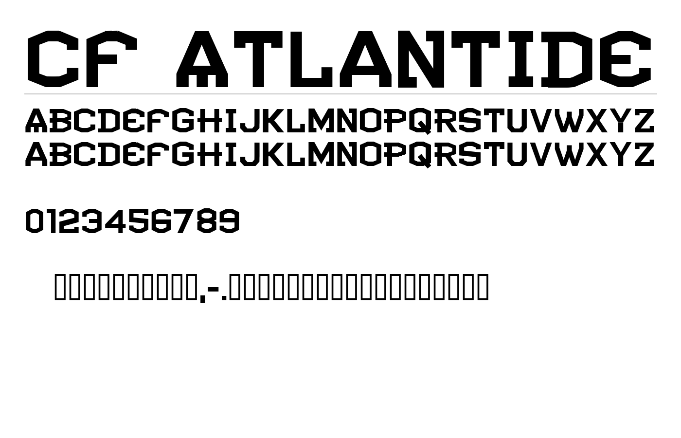CF Atlantide Font preview