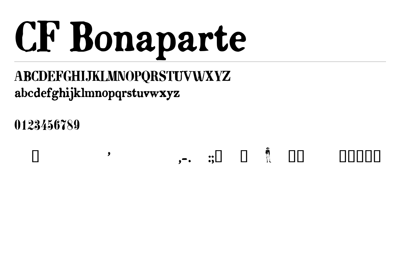 CF Bonaparte Font preview