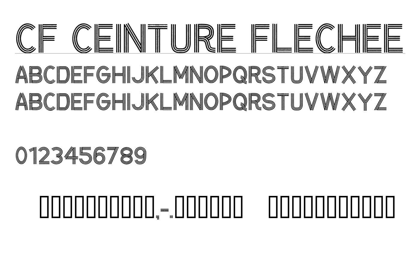 CF Ceinture Flechee Font preview