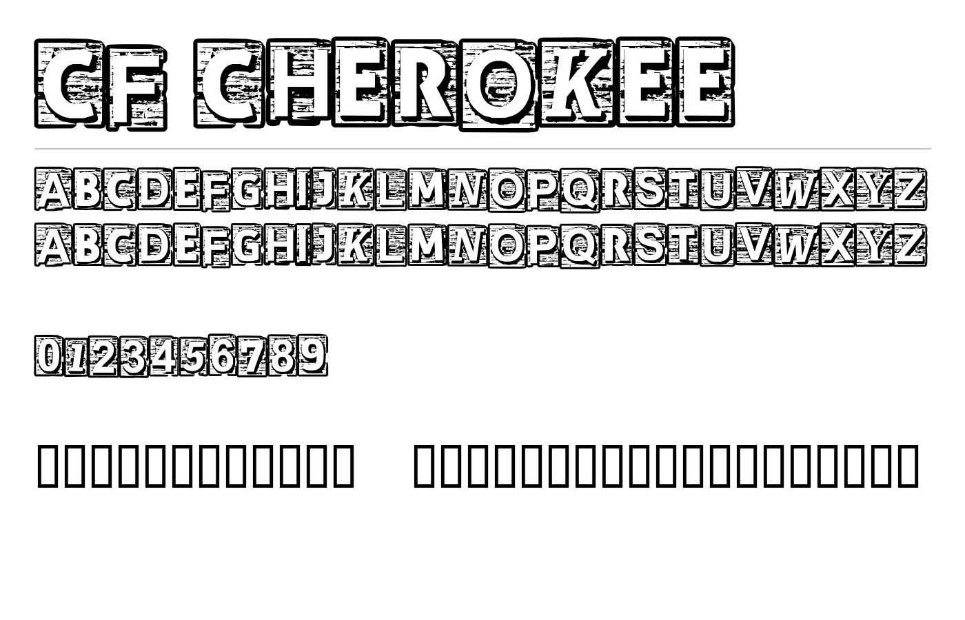 CF Cherokee Font preview