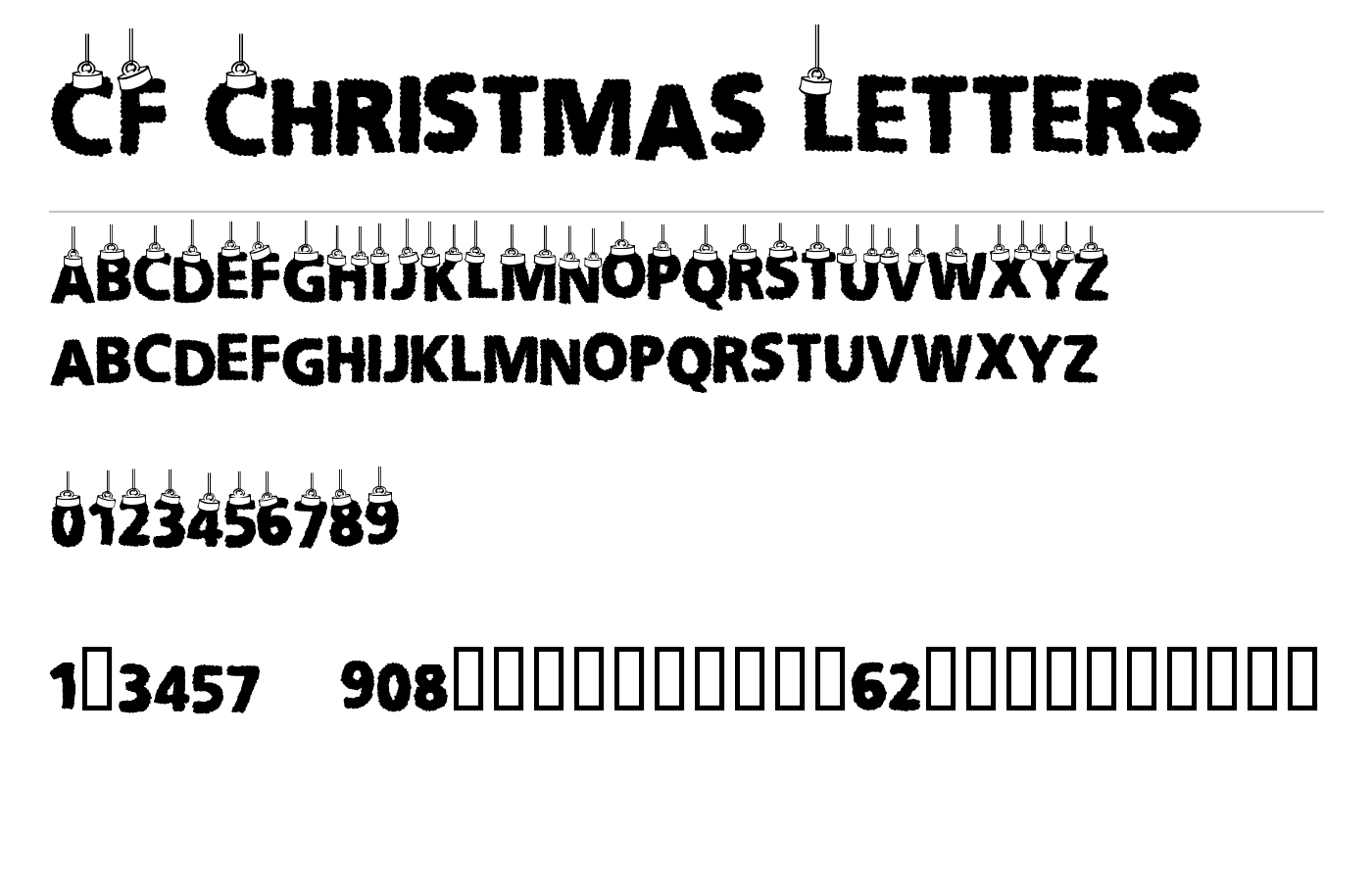 CF Christmas Letters Font preview