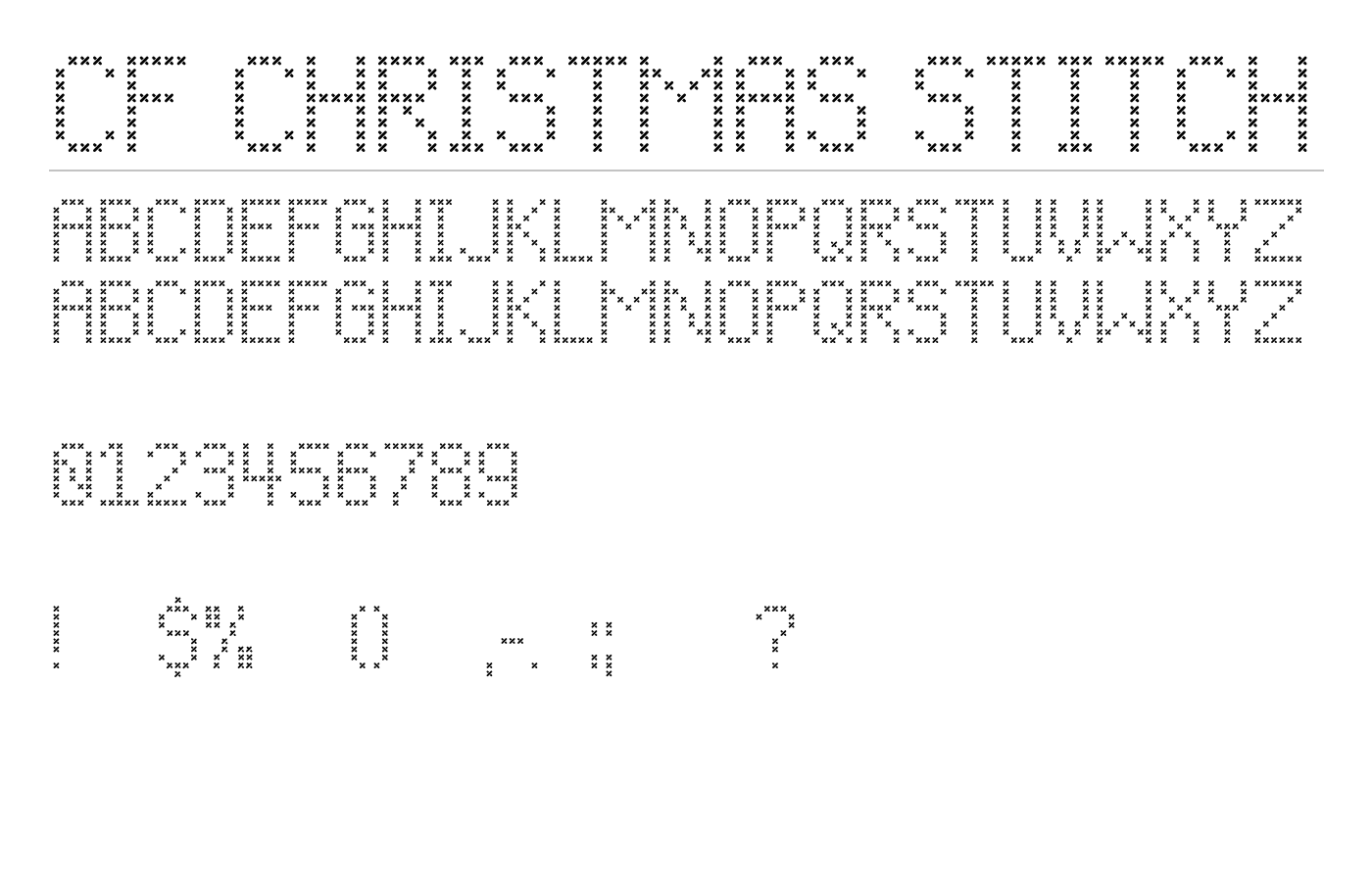 CF Christmas Stitch Font preview