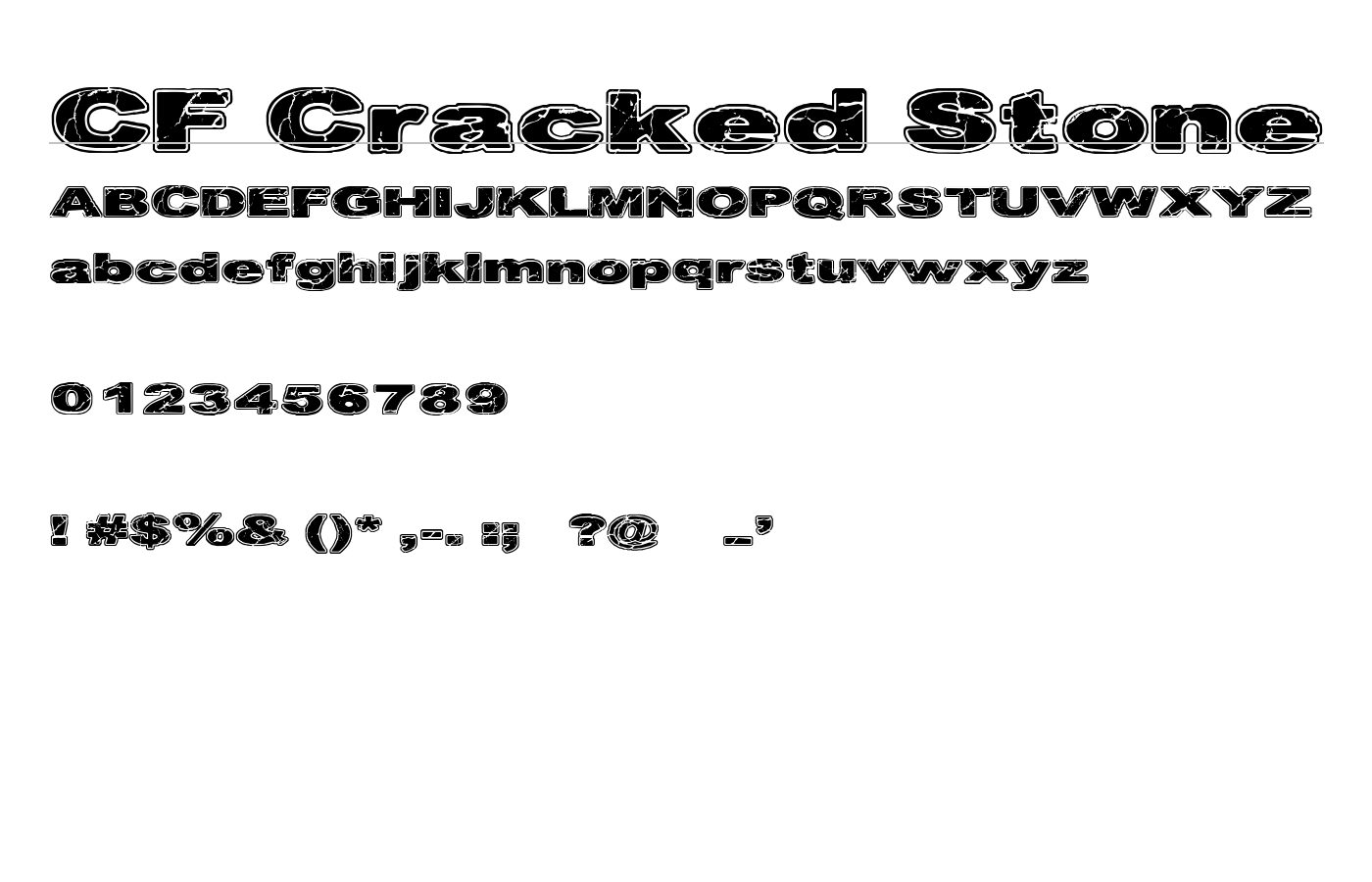 CF Cracked Stone Font preview