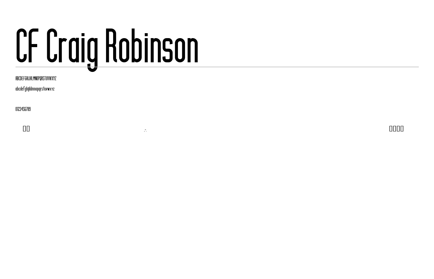 CF Craig Robinson Font preview