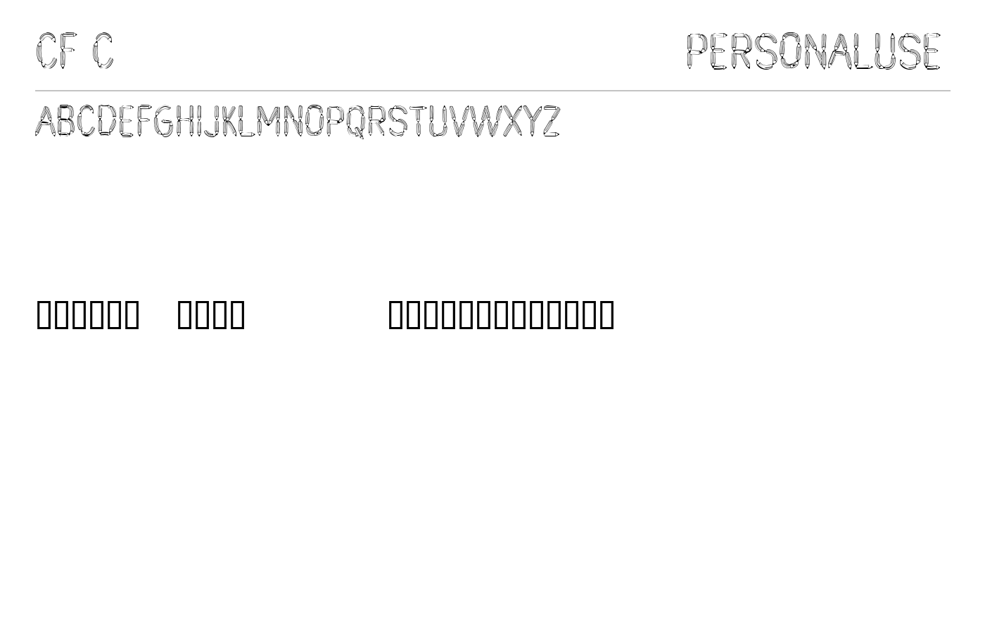 CF Crayons de plomb PERSONALUSE Font preview