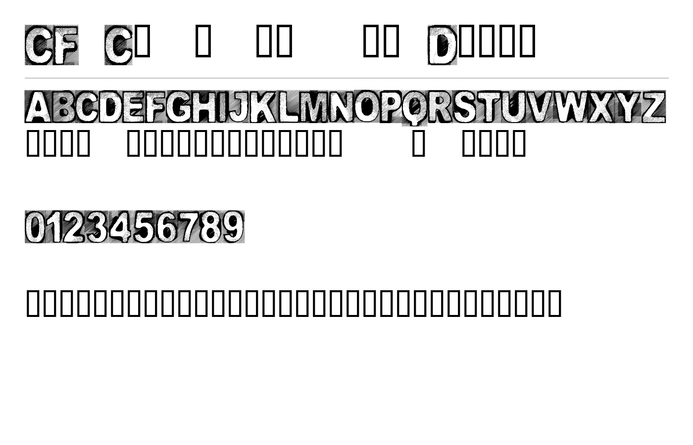 CF Creature of Darkness Font preview
