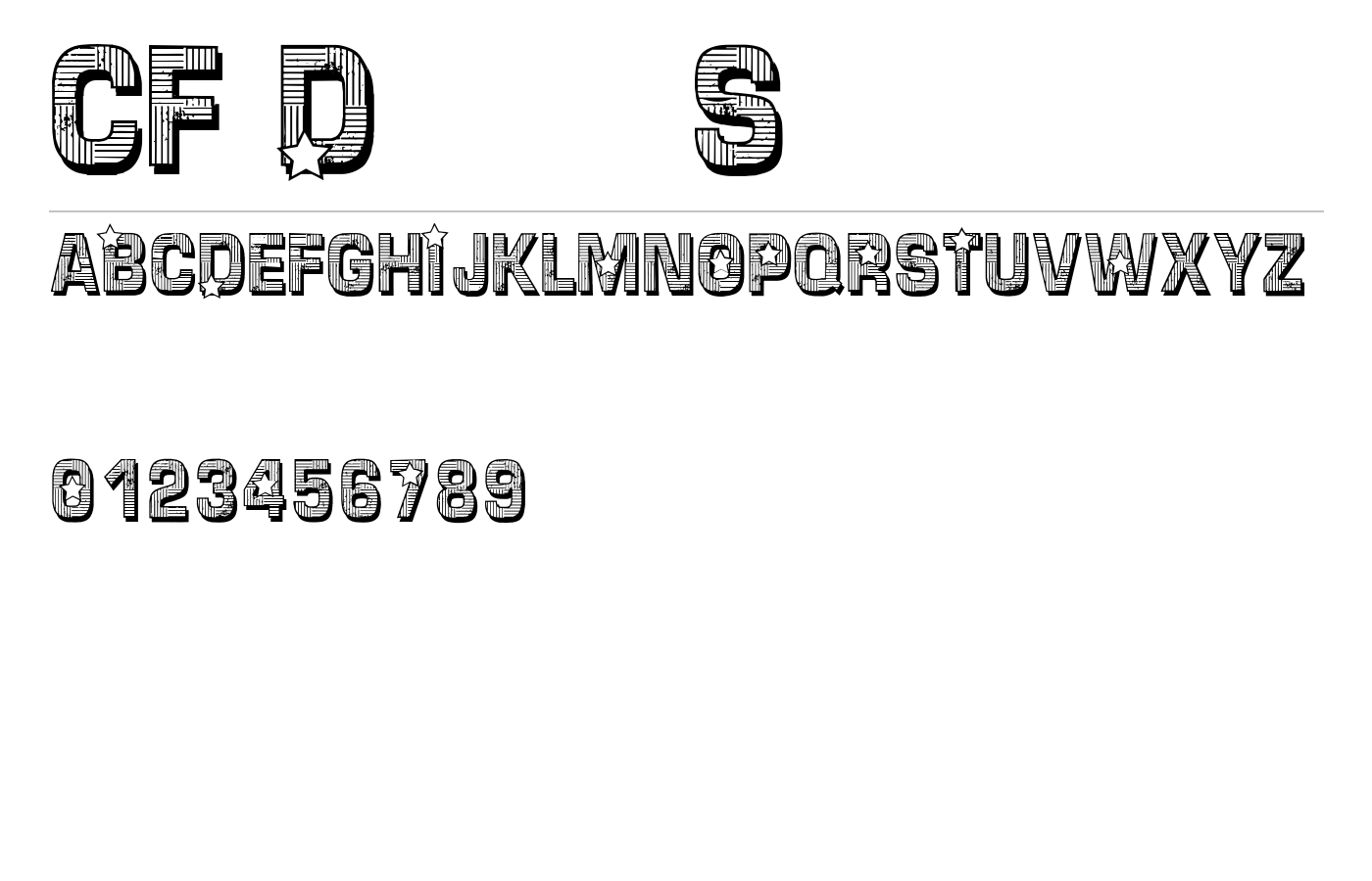 CF Dallas Stars Font preview