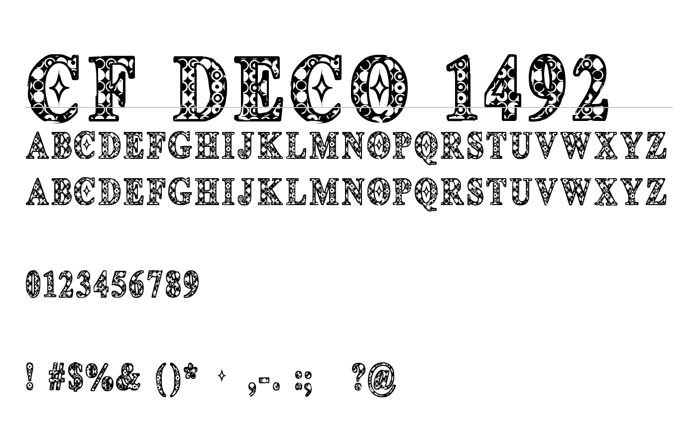 CF Deco 1492 Font preview