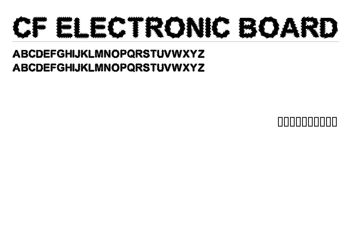 CF Electronic Board Font preview