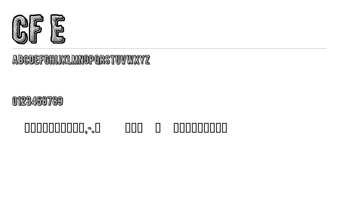CF Engraved Font preview