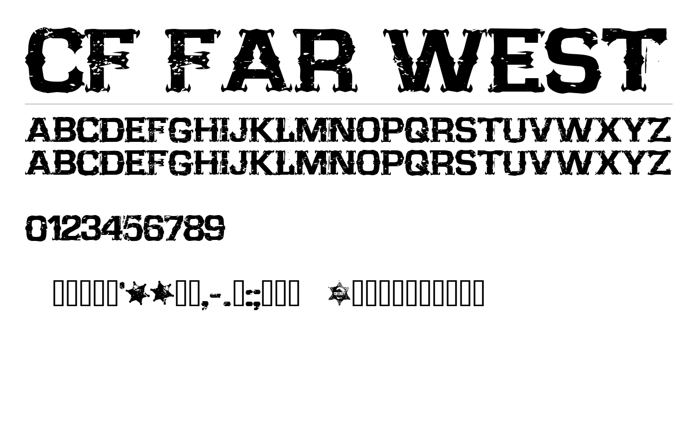 CF Far West Font preview