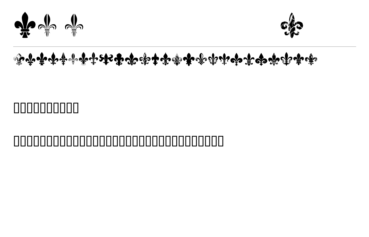 CF Fleurs de Lys Font preview
