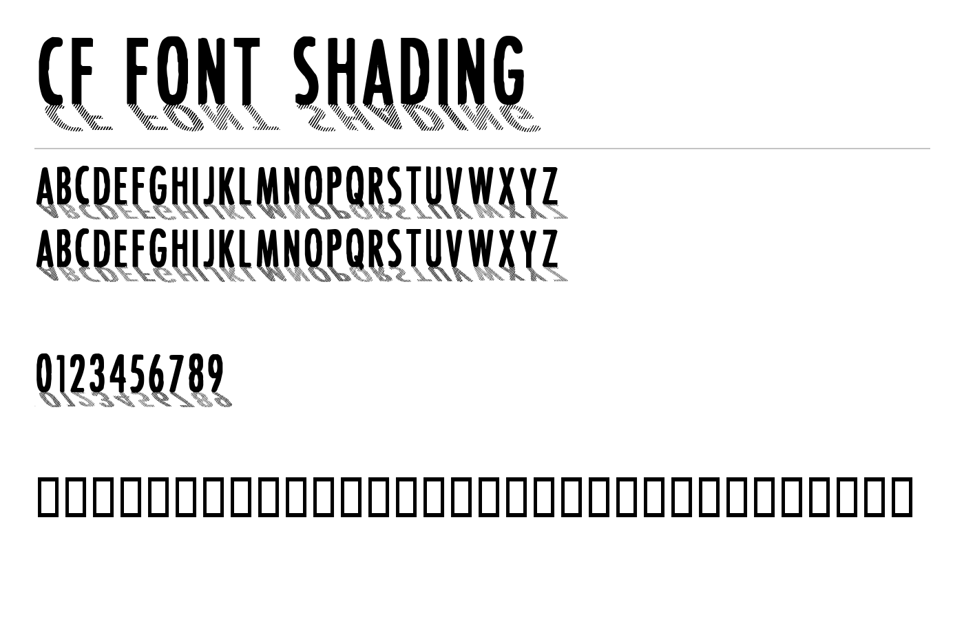 CF Font Shading Font preview
