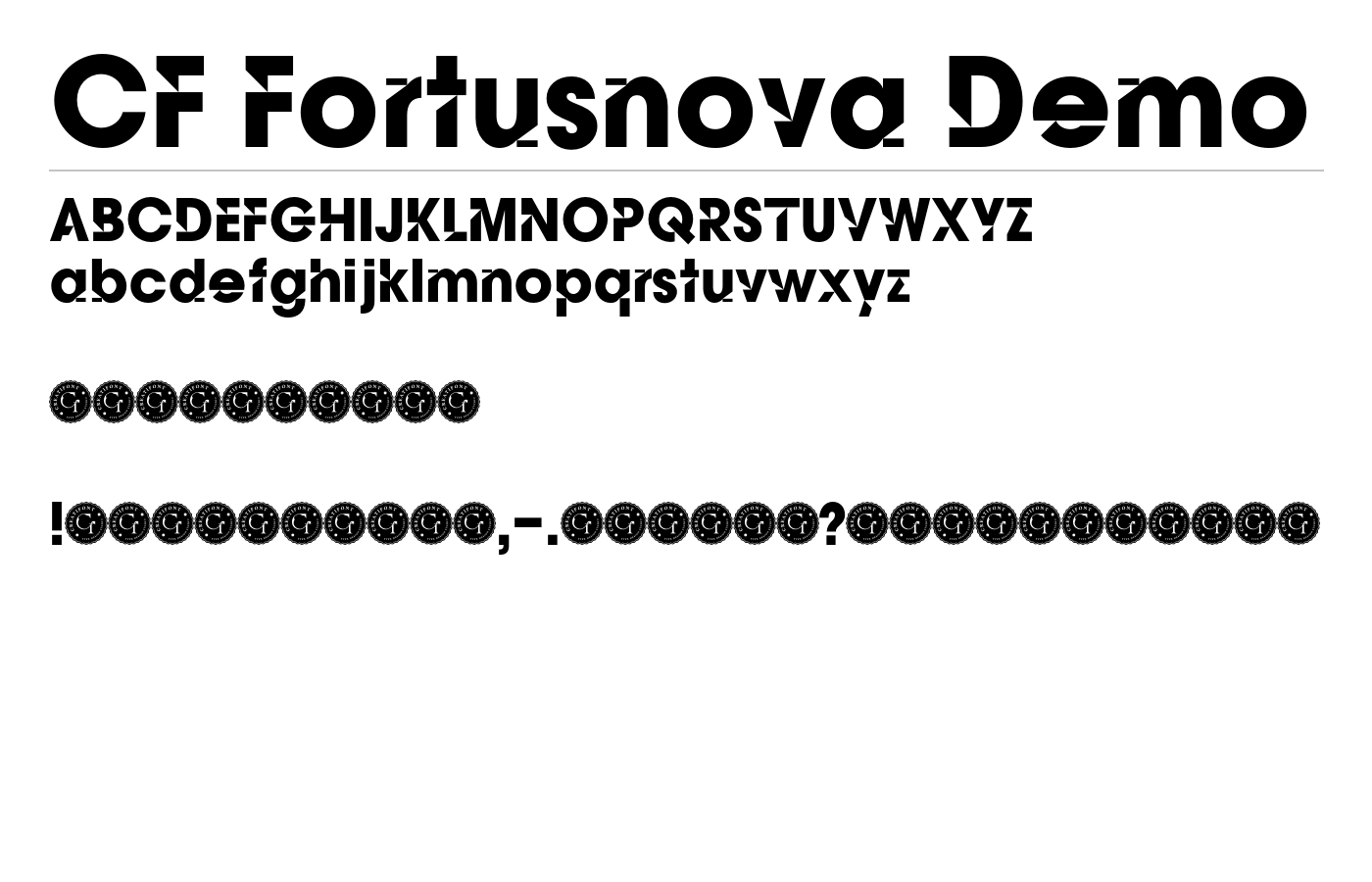 CF Fortusnova Demo Font preview