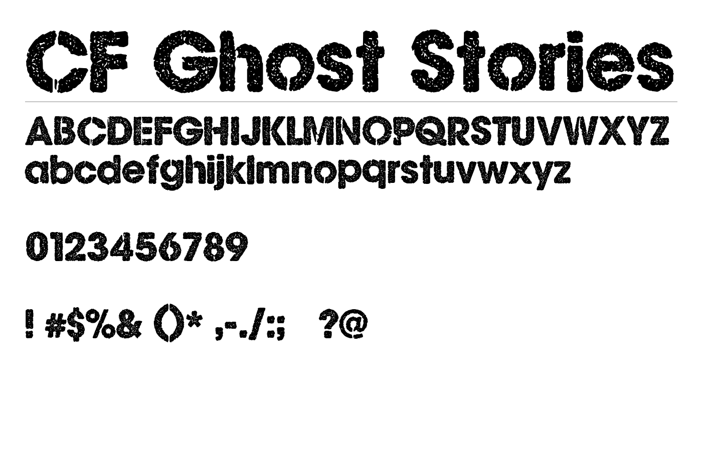 CF Ghost Stories Font preview